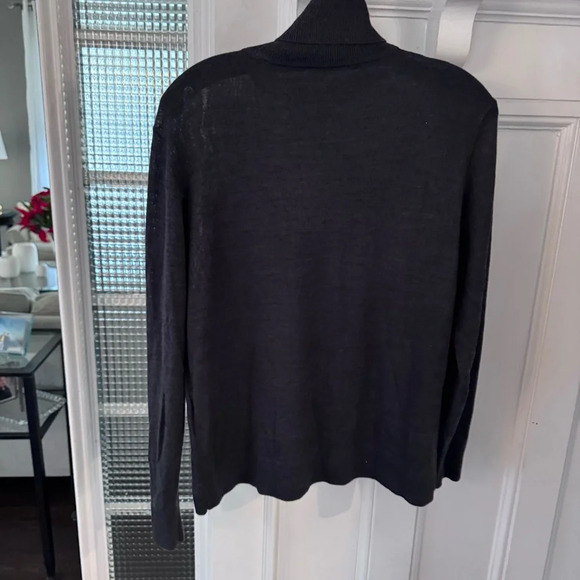 Armani Exchange Men’s Dark Gray Silver  Turtleneck Sweater Wool  Blend  Sz Small - Picture 2 of 12